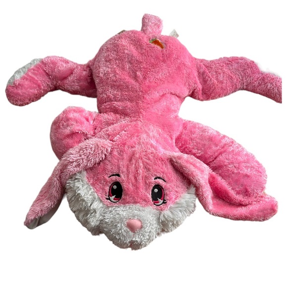 32” Giant Dan Dee Pink Easter Bunny Rabbit Floppy 2013 Carrot Pillow Plush - Picture 1 of 6